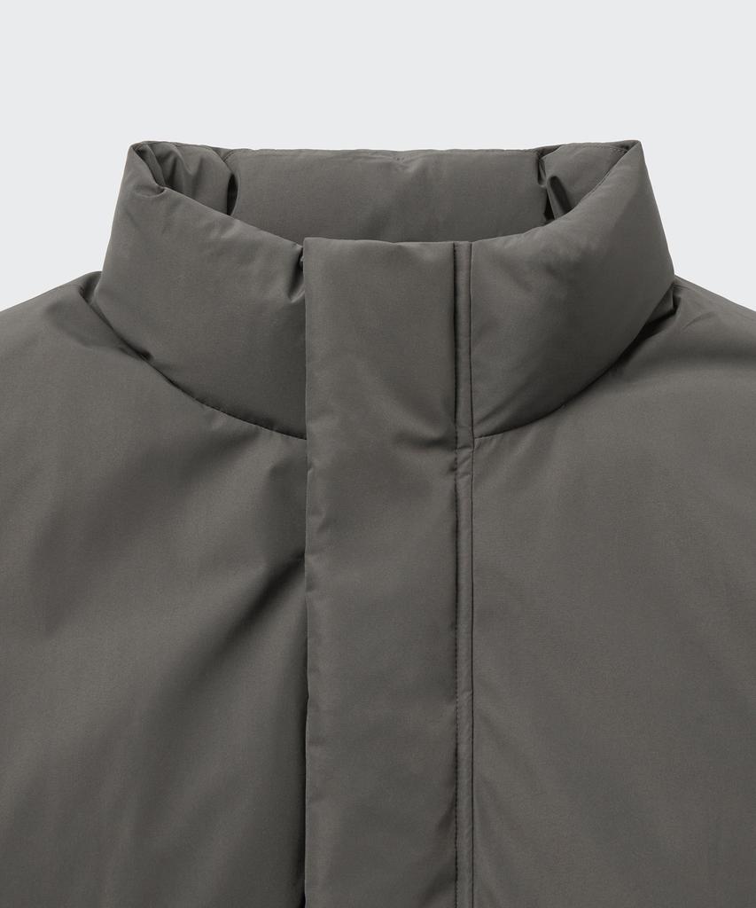 Musinsa Standard [City Leisure] Non-Quilted Down Short Padded Jacket [Mud Grey]