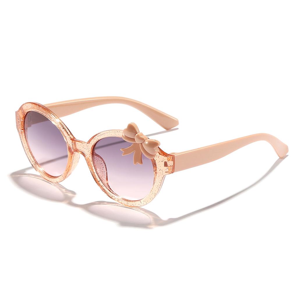 2025 Outdoor Sunglasses Bow Candy Colored Sunglasses Cute Baby Trendy and Fashionable Round Frame