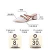 Baotou pointed high heel cool slippers summer new outer wear women's thick heel slippers rivet temperament versatile women's shoes tide