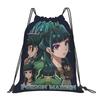 Cartoon Maomao Drawstring Bag Manga YSK Fashion Foldable Sackpack String Bags Men Outdoor Beach Backpack