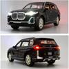 1/24 BMW X7 Model Car, Zinc Alloy Die-cast Toy Vehicles, Pull Back Toy Car with Sound and Light for Kids Gift and Boys Collectible