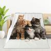 Brown Rust Color Printed Blanket for Sofa Bed Travel Camping Living Room Office Conditioning Blanket for All Seasons Gifts