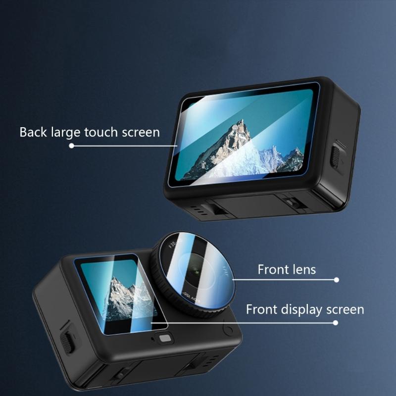 Clear Tempered Glass Film for ACTION 6 Camera Lens Screen Protector Protective Film 9H Hardness and AntiFingerprint