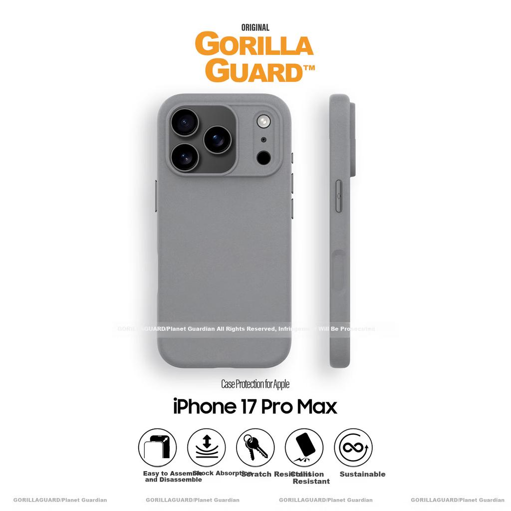 Advanced Protection Case for iPhone 17 Pro Max Magnetic Adsorption Protective with Quartz Sand Coating Heat Dissipation MagSafe Minimalist Case Gray