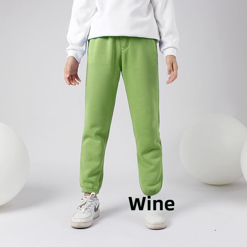 

Нові оксамитові дитячі зимові штани - товсті теплі повсякденні штани для хлопчиків і дівчаток, однотонні 130 cm світло-зелений колір