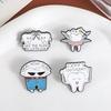 Cartoon Teeth Dental Care Enamel Pin May The Floss Be With You Happy Toothsday Metal Broooches Lapel Badge Jewelry Gifts