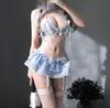 Maid Clothing Value 5 Piece Set Moe Apron Babydoll Lingerie Babydoll Lingerie Cute Cute Present Cosplay Costume Halloween Costume Clothes Cute