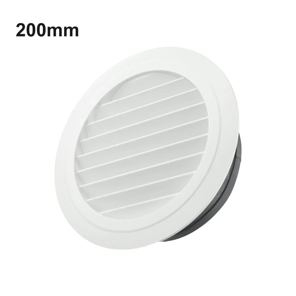 1pc Duct Vents Round Louvered Vents  Interior ABS Grille Ventilation Adjustable Air Vol 75mm/100mm/125mm/150mm/200mm