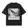 Classic Gothic Rock Pioneer Band Bauhaus Graphic Print Retro Washed TShirt Men Women Cotton Summer New Tee Casual Oversized Top