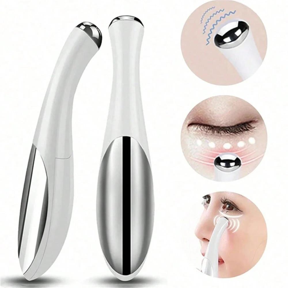 Anti-Aging Eye Massage Pen Electric Vibration Massager for Wrinkle Smoothing & Dark Circle Removal Rechargeable Facial Eye Care