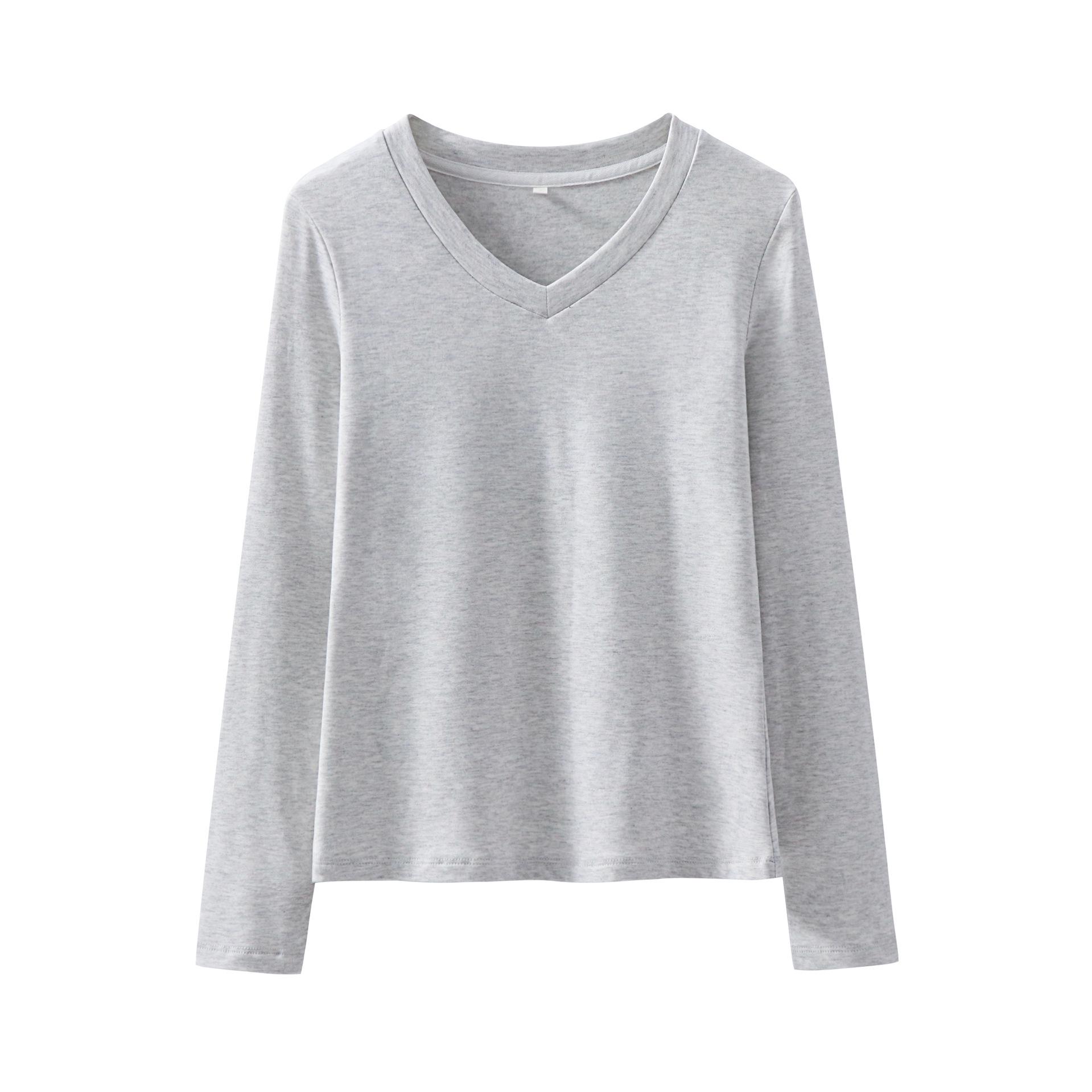 

Spicy Girl V-neck Velvet Long-Sleeve T-shirt - Women s Autumn/Winter Slimming, Warm, Waist-Cinched Base Layer S (Below 45 kg)