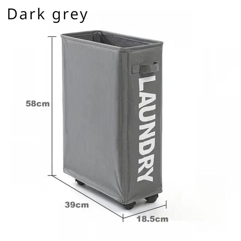 Foldable Laundry Basket Dirty Clothes Basket Clothes Organizer Mobile Laundry Basket Fabric Storage Basket Home Storage Basket