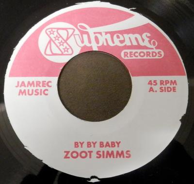 7inch Record ZOOT SIMMS By By Baby NONE Reggae Ska Dub Used
