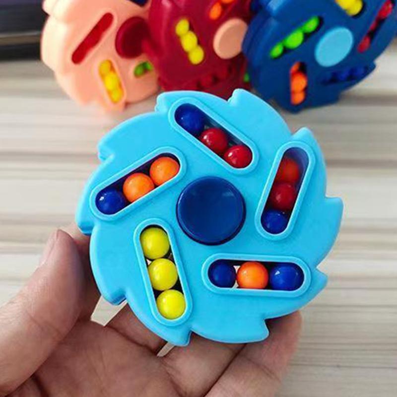 Toys 2PCS Magic Rotating Bean Puzzle Cube Spinner Cheap Stuff Stress Relief for Teens Party Favors Birthday Gifts Kids