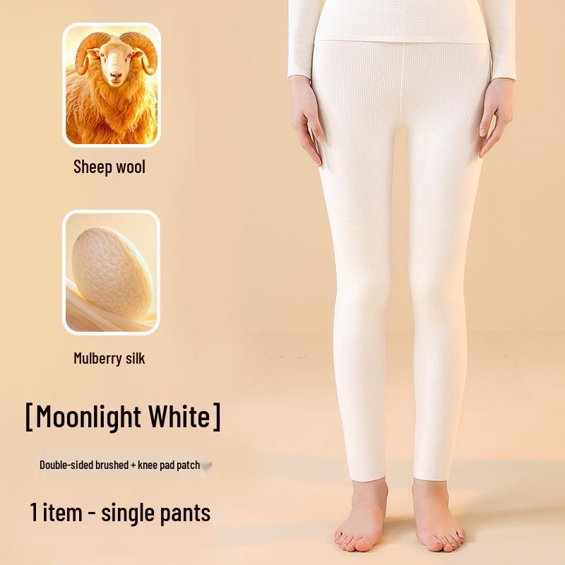 

Женский кружевной термобельевой комплект с V-образным вырезом - Утягивающий топ и брюки с начесом M