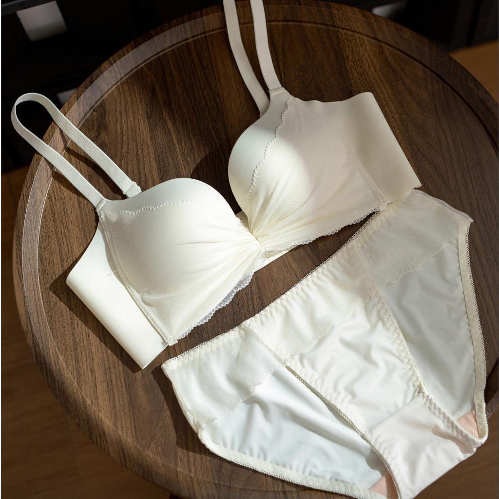 Ladies Small Bust Push Up Bra Comfort Wireless Padded Bra Gather Shaping Demi Cup Non Slip Anti-sag Seamless Lingerie UK Stock