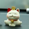 Shake Head Lucky Cat Car Decoration Waving Arm Car Fortune Cat Ornament  Home Decor