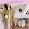 Urban Minimalist Girls Small Leather Crossbody Bag With Bow And Zipper Closure For Daily Use