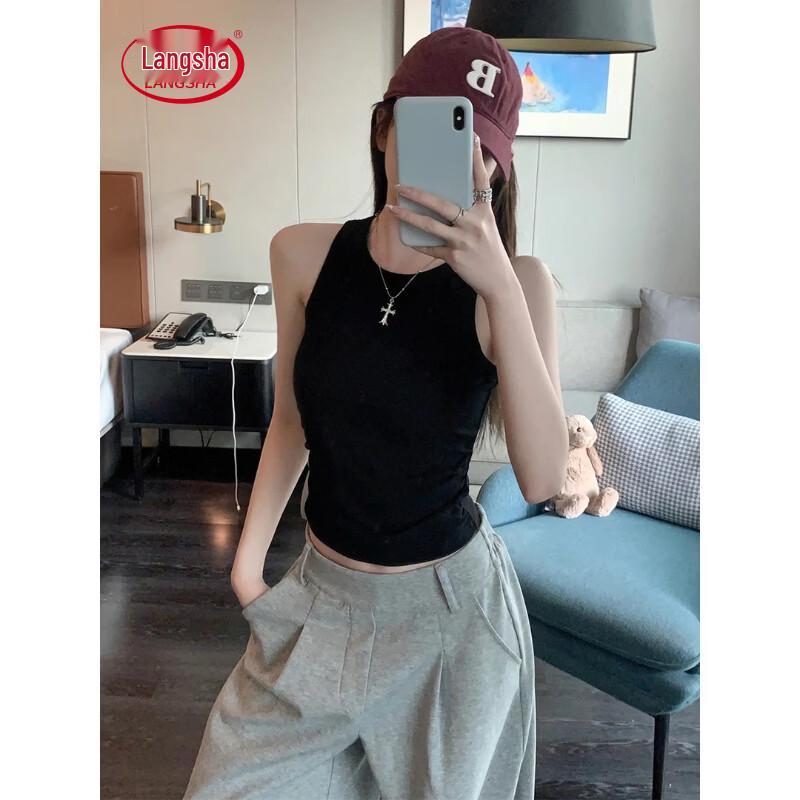 Langsha Racerback Gathered Tank Top XL