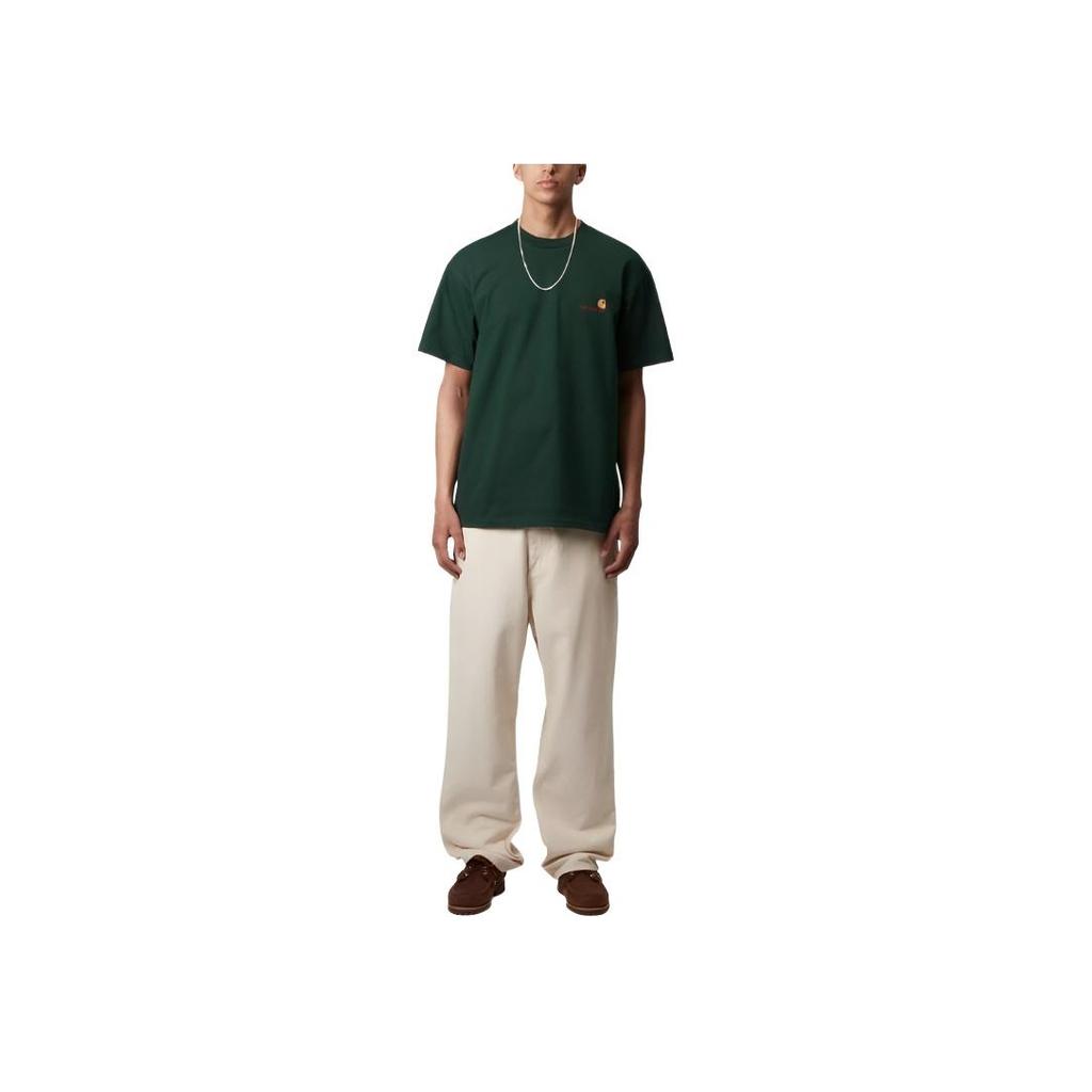Carhartt WIP American Script Solid Loose Fit Crew Neck Short Sleeve T-Shirt Men Tops I029956-CI-XX