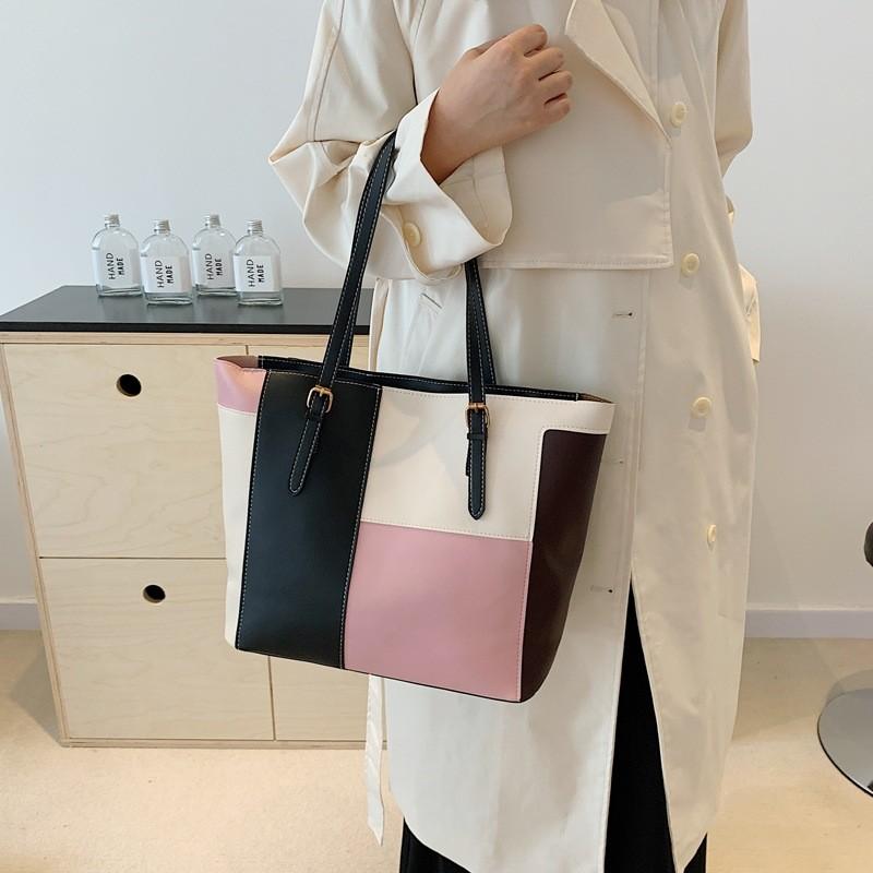 Womens Large Pu Tote Bag With Inner Pocket And Soft Structure For Work And Casual