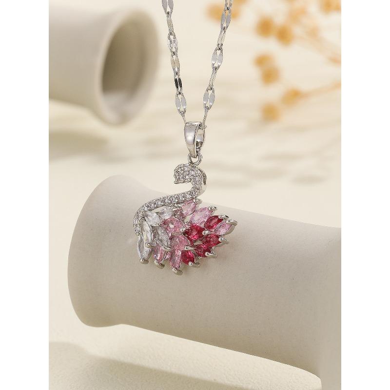 New Pendant Color Gradient Necklace Chain Four Seasons Forest Collarbone Chain