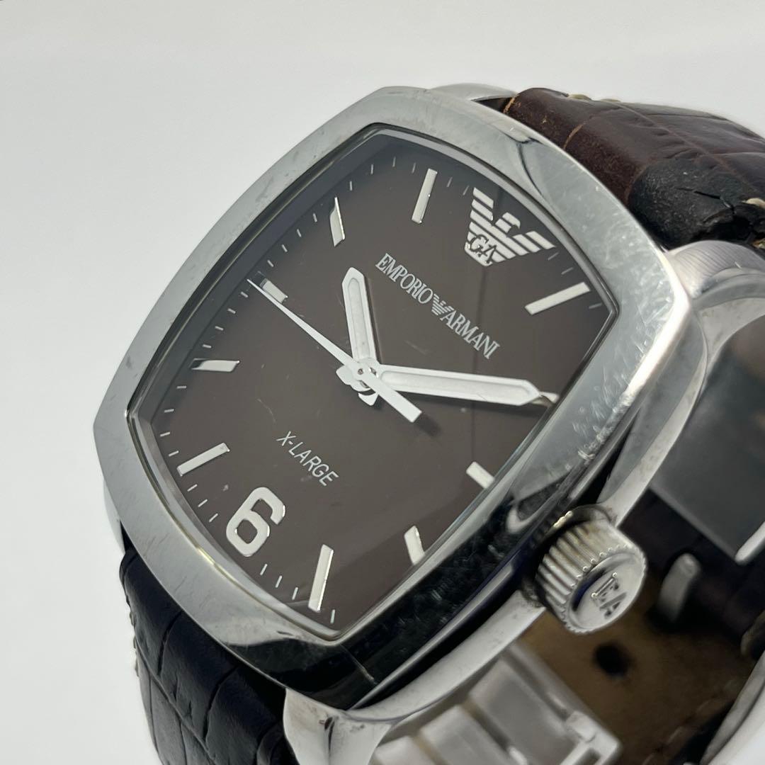 Used Emporio Armani AR5803 Brown Dial Square Rare Model
