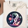 Astronaut Dog T-Shirt, Space Puppy Cosmic Graphic Tee, Comfort Colors Unisex Animal Shirt