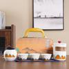 Portable Ceramic Gongfu Outdoor Tea Set with Kuaike Cups - Ideal for Business Gifts and Travel.