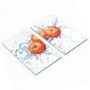 Decorative Tempered Glass Cutting Boards Water Tomato 2x30x52 Cm