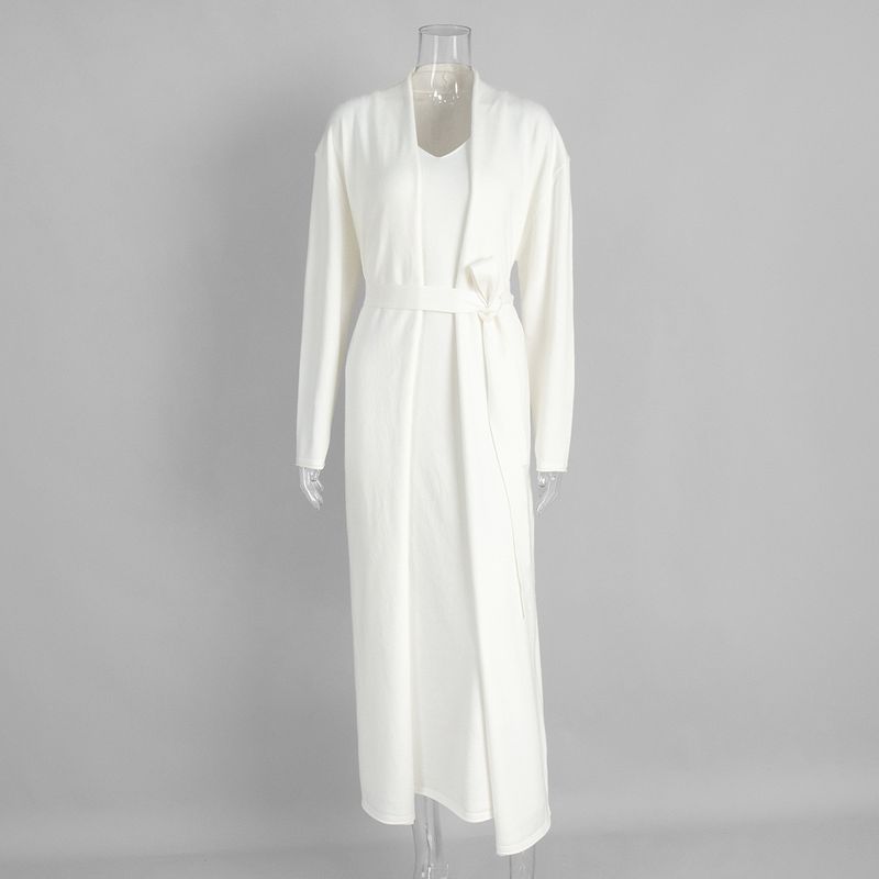 French style Ins Style Fashion Temperament Knit cardigan Sling Dress Cover up Set Knitted Dress Set