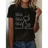 Women'S Stylish Crew Neck T-Shirts , Suitable for Machine Washing, Featuring Short Sleeves And Designed for Spring, Summer, And Autumn