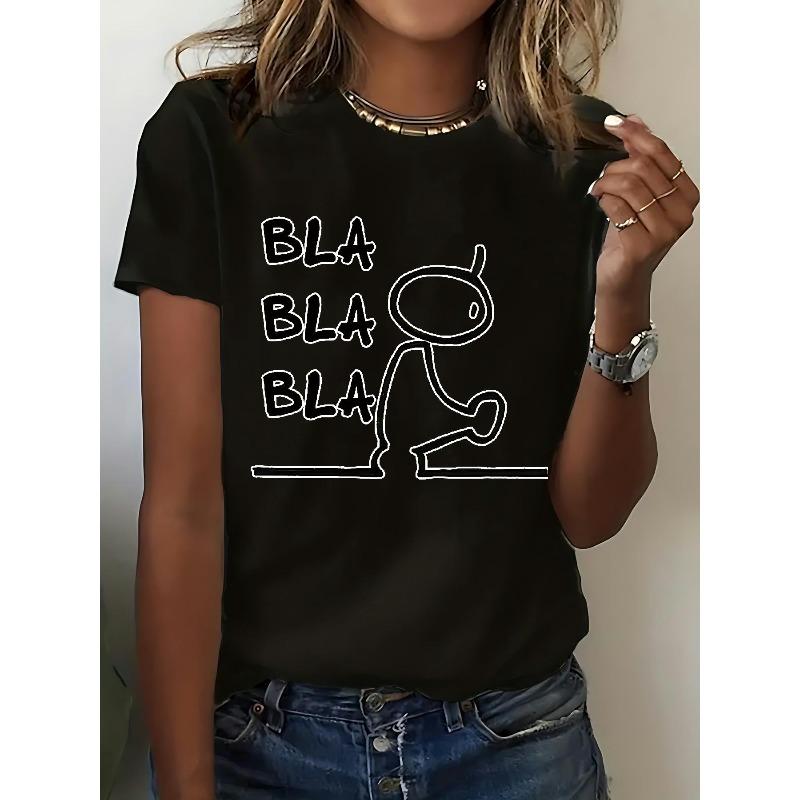 

Women S Stylish Crew Neck T-Shirts , Suitable for Machine Washing, Featuring Short Sleeves And Designed for Spring, Summer, And Autumn 4XL чорний