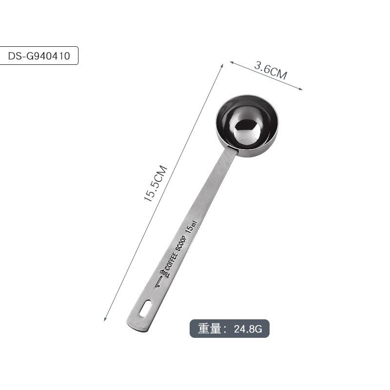 

15/30ML Long Handle Seasoning Spoon With Scale Coffee Scoop Powder Thicken Measuring Spoon Stainless Steel Quantitative Spoon