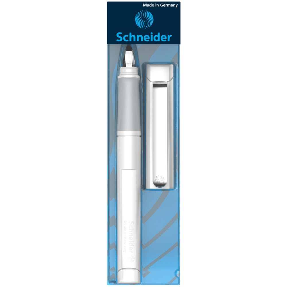 Stylo-plume Schneider Base Type Cartouche L (Gaucher), Plume (Gaucher), (blanc)