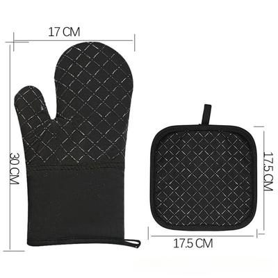 Silicone Insulated Gloves Thick Anti Slip and High-temperature Resistant Microwave Oven Gloves Baking Oven Heat-resistant Gloves