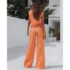 New Summer Fashion Style Women's Clothing Fashion Loose Vest Pants Two-piece Set Vest Long Pants Suit