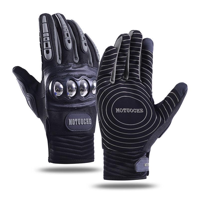 Cycling Gloves Four Seasons Men's Outdoor Sports Motorcycle Case Touch Screen Off Road Palm Protection Shock Absorbing and Anti Slip Gloves