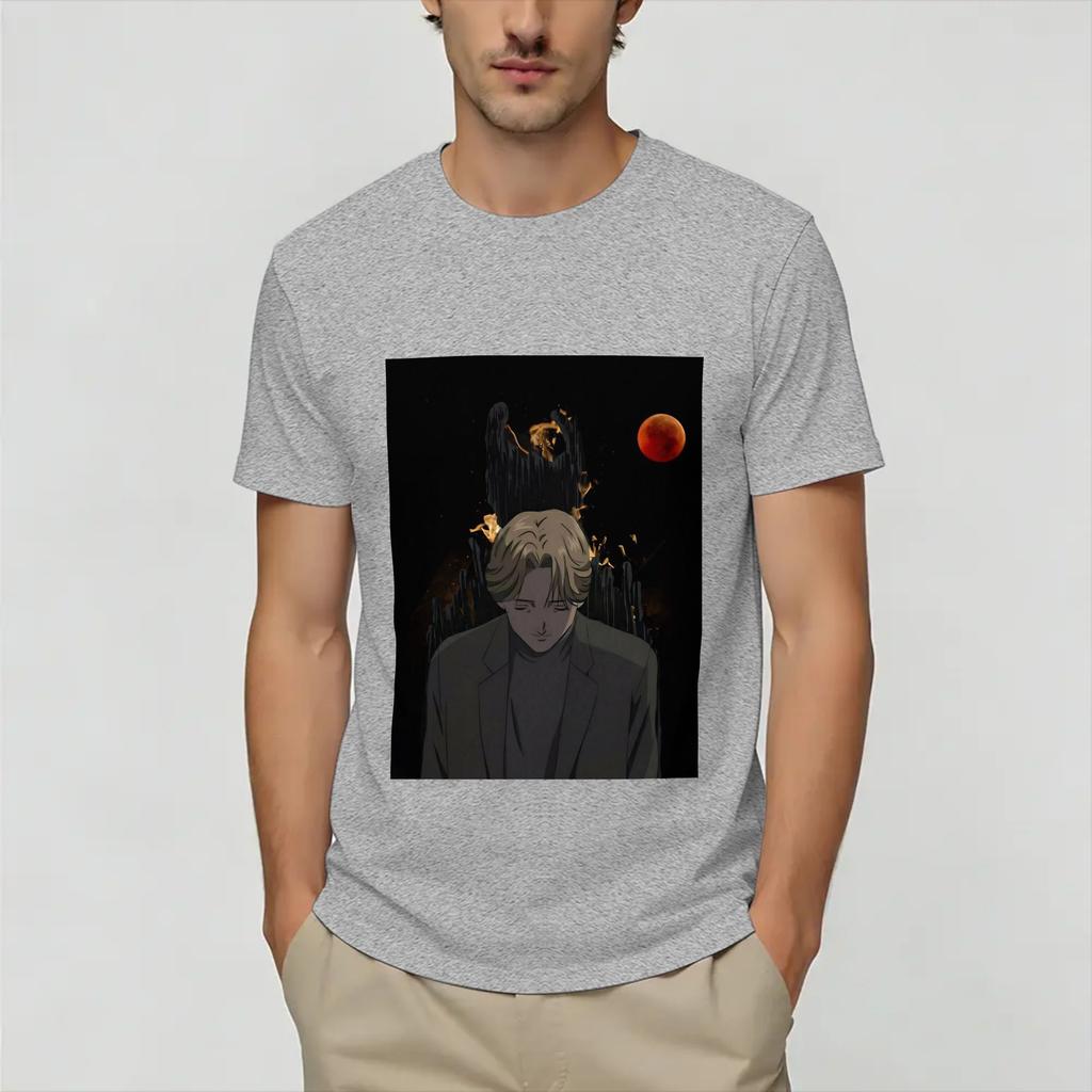 Monster Johan Liebert T Shirt Summer Fashion T Shirts Unisexs 100 Cotton Plus Size 5xl Clothing Short Sleeve Streetwear Tops