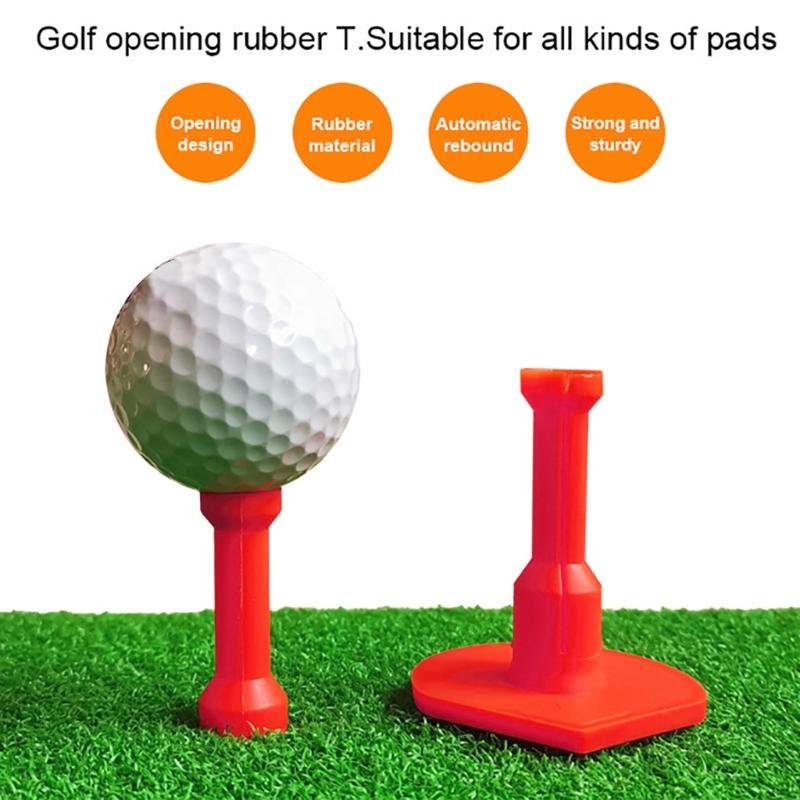 Golf Rubber Tees Golf Opening Shape Rubber Tees Driving Range Golf Tees Holder for Indoor Outdoor Backyard Home Durable