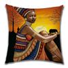 Abstract Painting Africa Cus on Cover African Woman Home Decor Pillow Case Gallery Exotic Ethnic Stye Linen Cus on Cover