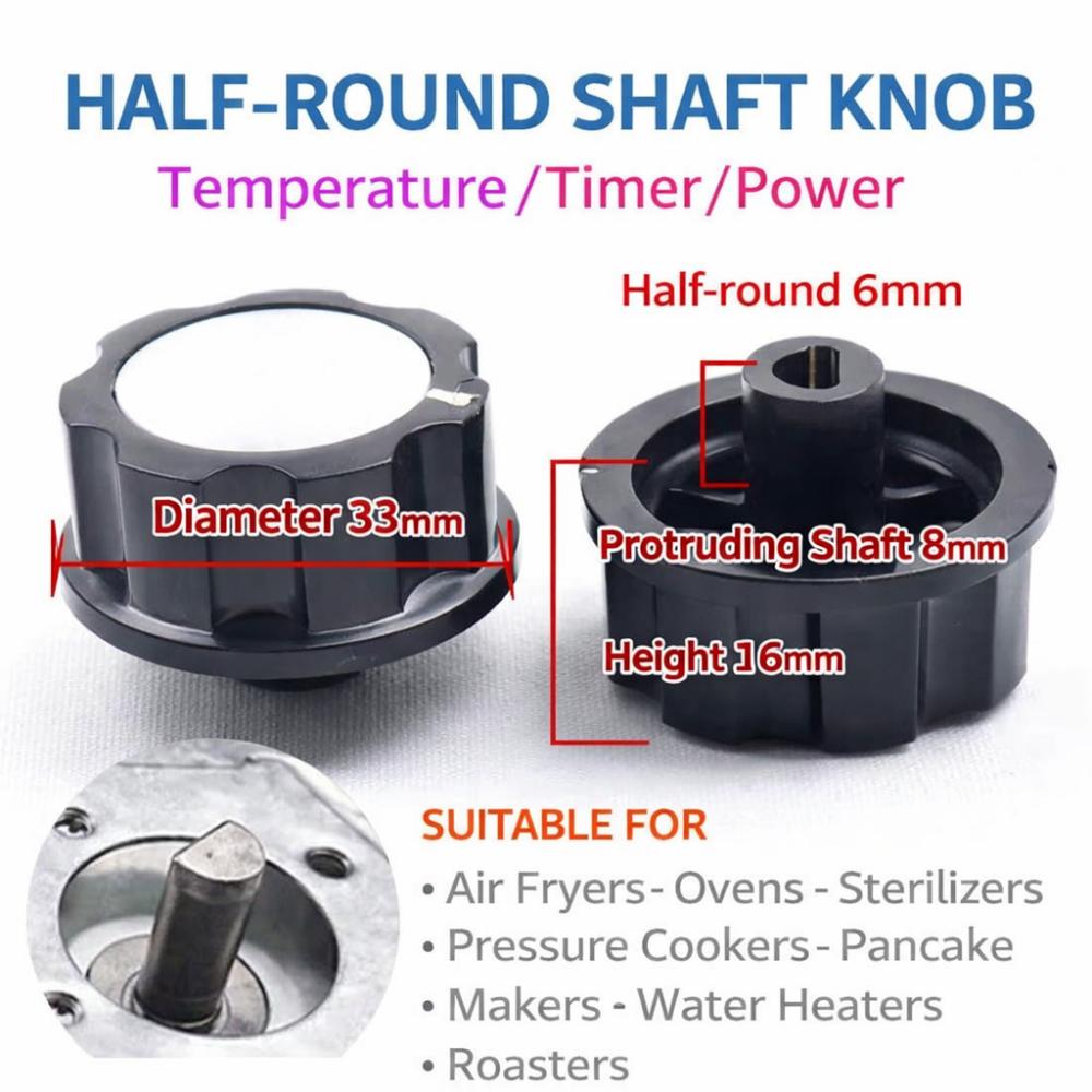 Air Fryer Timer Switch Knob KL50-G3 Air Fryer Accessories New D Type Timer Replacement Part