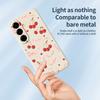 For Samsung Galaxy A56 5G Case Big Bow Cherry Pattern Printing Straight Edge TPU Phone Back Cover
