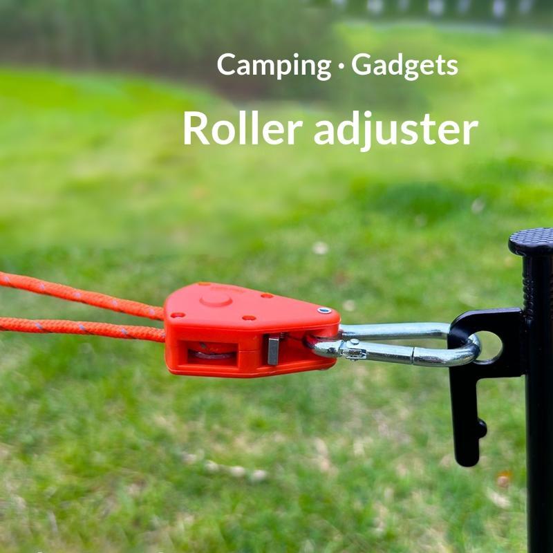 4/6M Adjustable Camping Tent Awning Wind Rope With Fastener Buckle Pulley Tensioner Ratchet Hangers For Lights