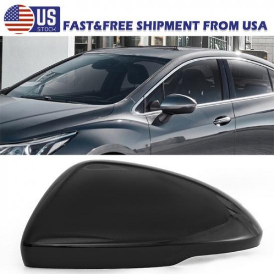 Gloss black For Chevrolet Cruze 2017-2019 Left Driver Side Mirror Cap Cover Trim