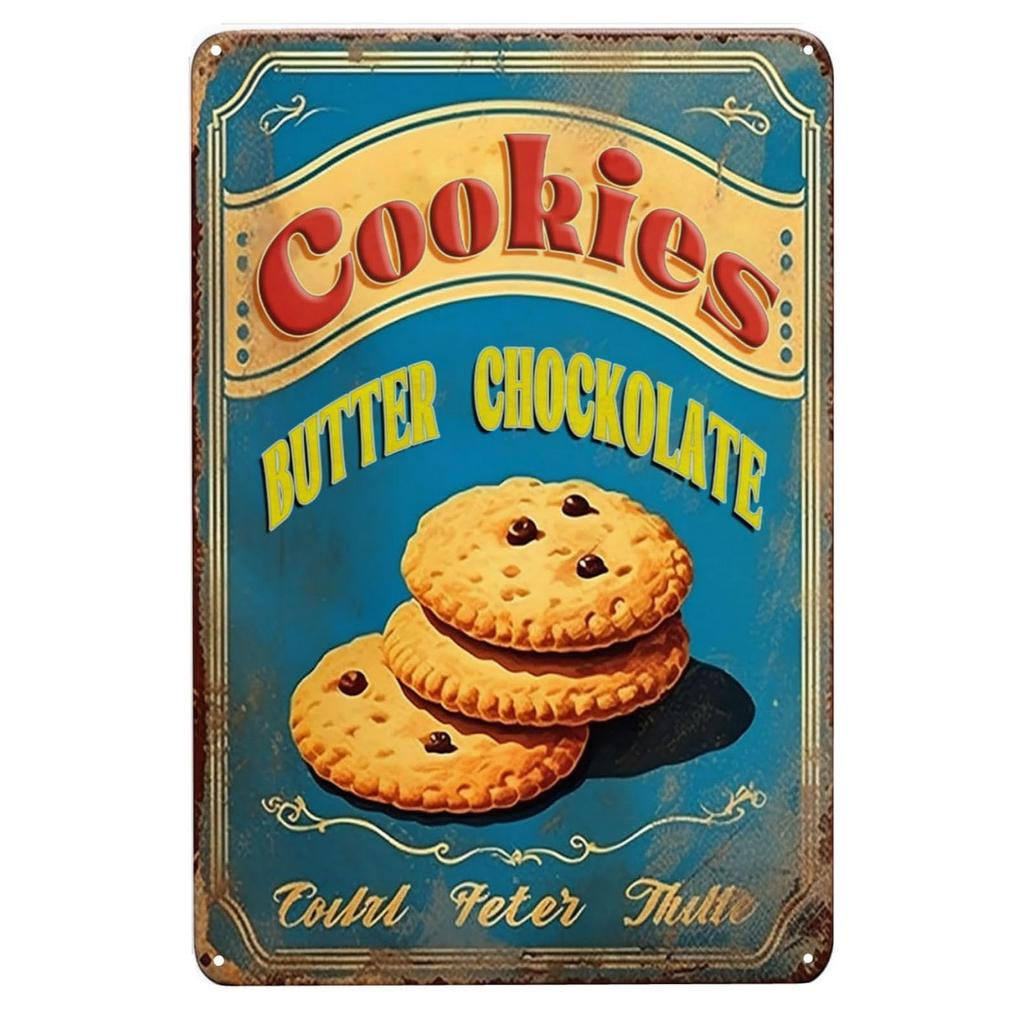 Candies Cookies Metal Tin Signs Wall Decoration Plaque Vintage Art Poster Iron Painting for Man Cave Home Cafe Garden Club Bar