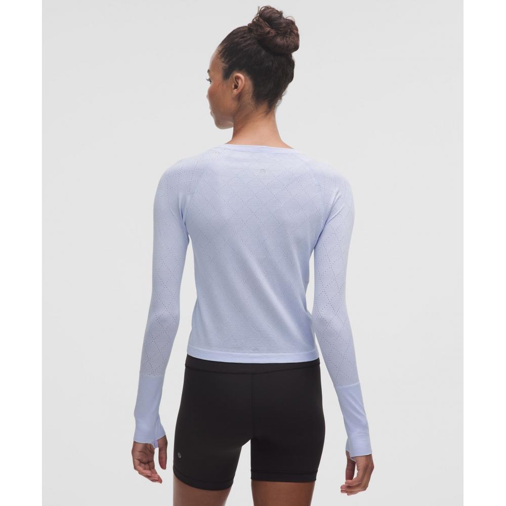 Lululemon Swiftly Tech Long Sleeve Shirt 2.0  Waist Length Diamond Drop Serene Blue
