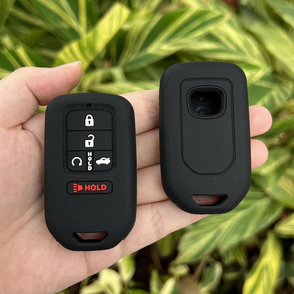 Silicone Car Key Case Holder Shell Soft Remote Cover Protector for Honda Accord Civic Pilot Fit Smart Key Chain Accessories