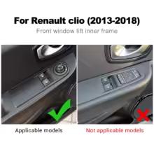 For Renault Clio 4 2013 2014 2015 2016 2017 2018 Soft Carbon Fiber Sticker LHD RHD Car Front Window Lift Inner Frame Interior.