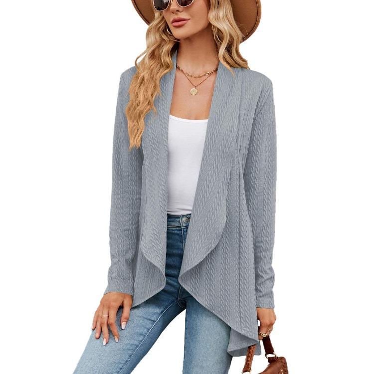 2023 Fashion Warm Cozy Women's Solid Color Knit Cardigan Sweater Autumn Winter